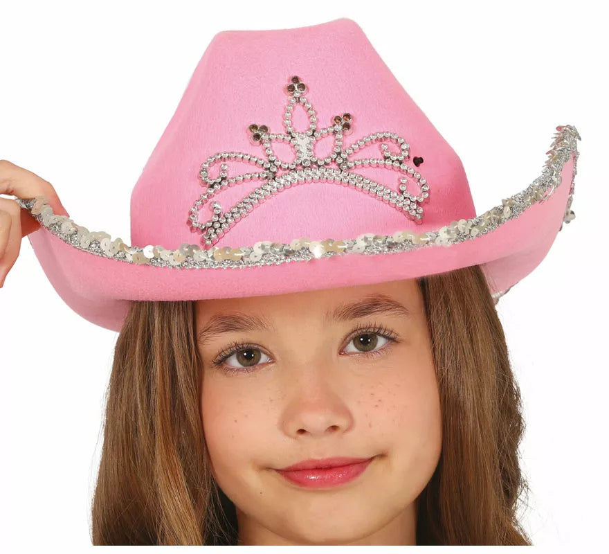 Translation missing: de.Sombrero Vaquero rosa de fieltro infantil