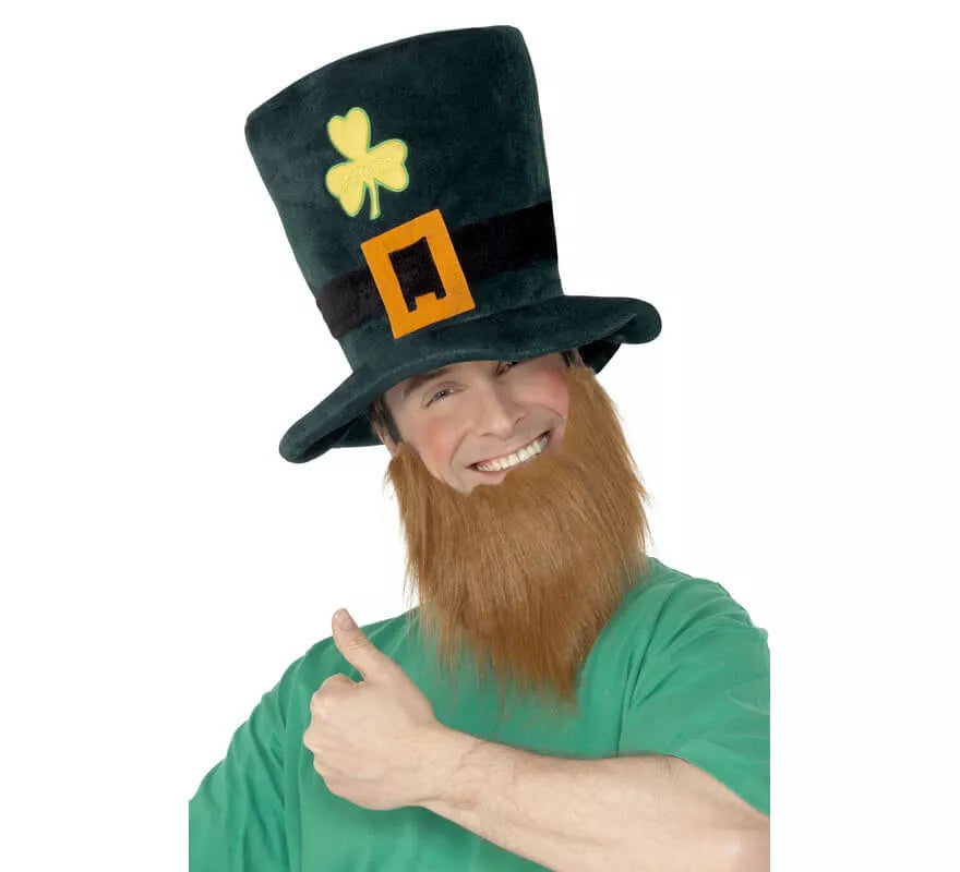 Sombrero y barba de duende de San Patricio
