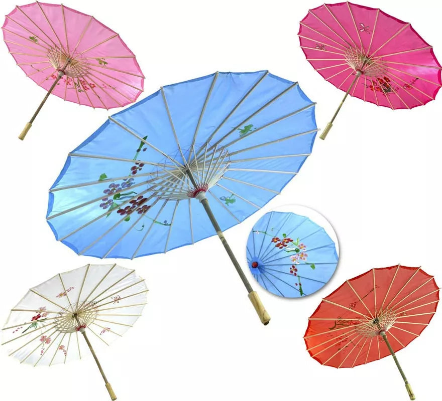 Sombrilla China de Flores de 85x52 cm en varios colores