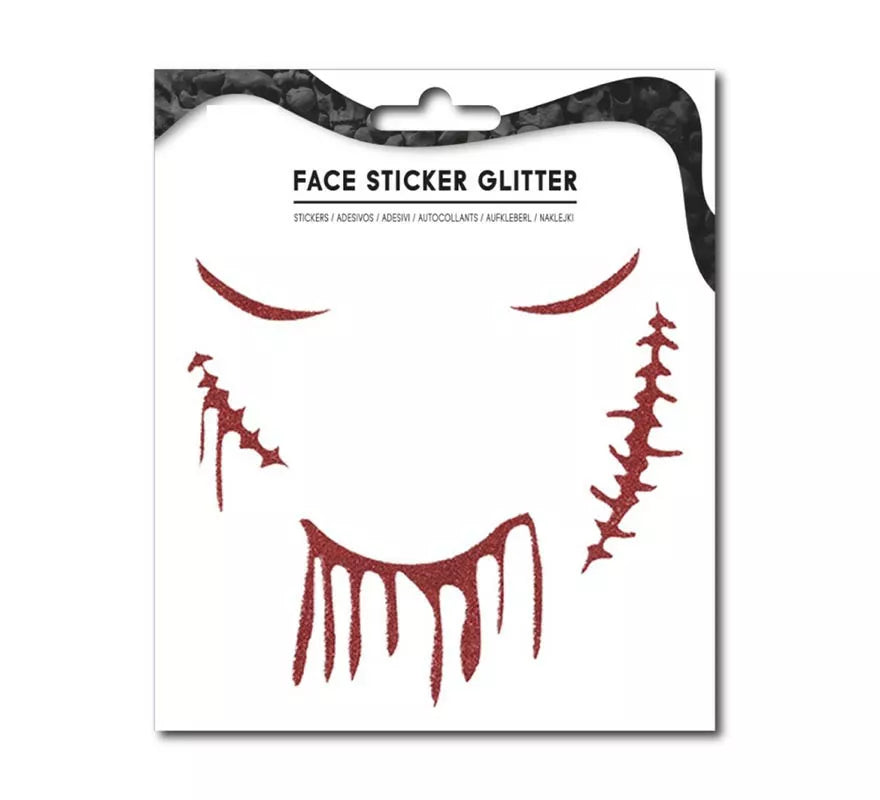 Translation missing: de.Sticker Facial de Heridas halloween brillante
