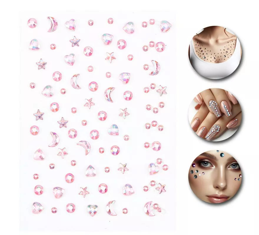 Translation missing: de.Sticker Lunas rosa para uñas y piel