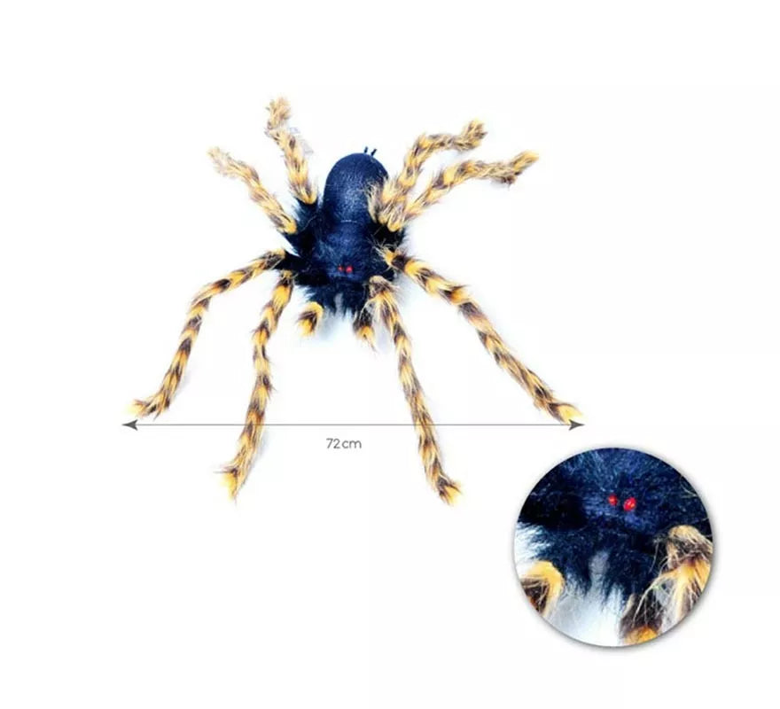 Translation missing: de.Tarántula negra y amarilla de 72 cm