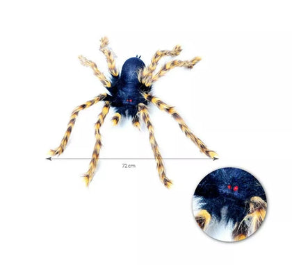 Tarántula negra y amarilla de 72 cm