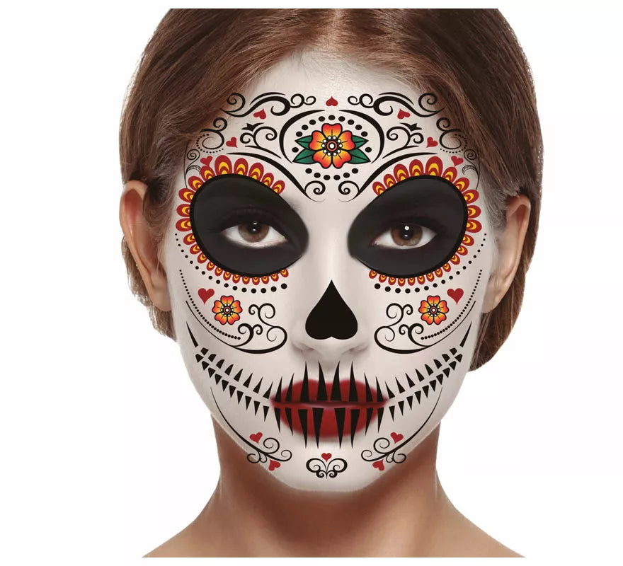Translation missing: de.Tatuaje de Catrina Facial de 30x14 cm