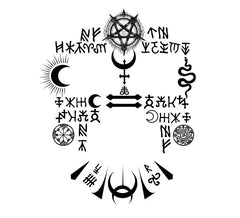 Satanisches Gesichtstattoo