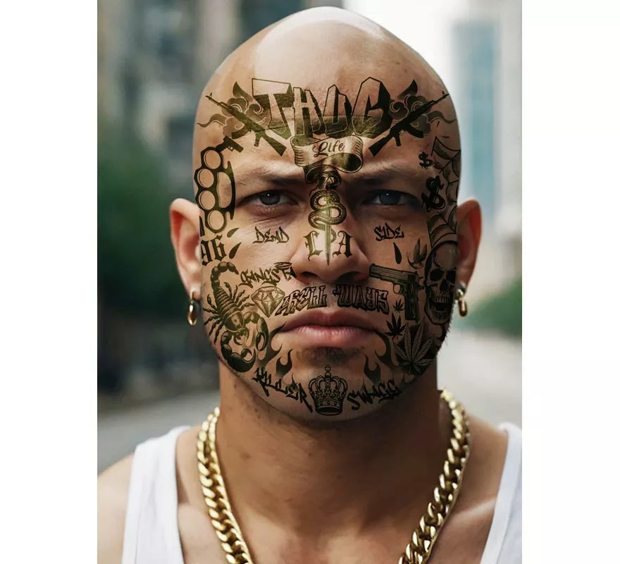 Translation missing: de.Tatuaje de Vida de Matón Facial