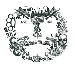 Thug Life Gesichtstattoo