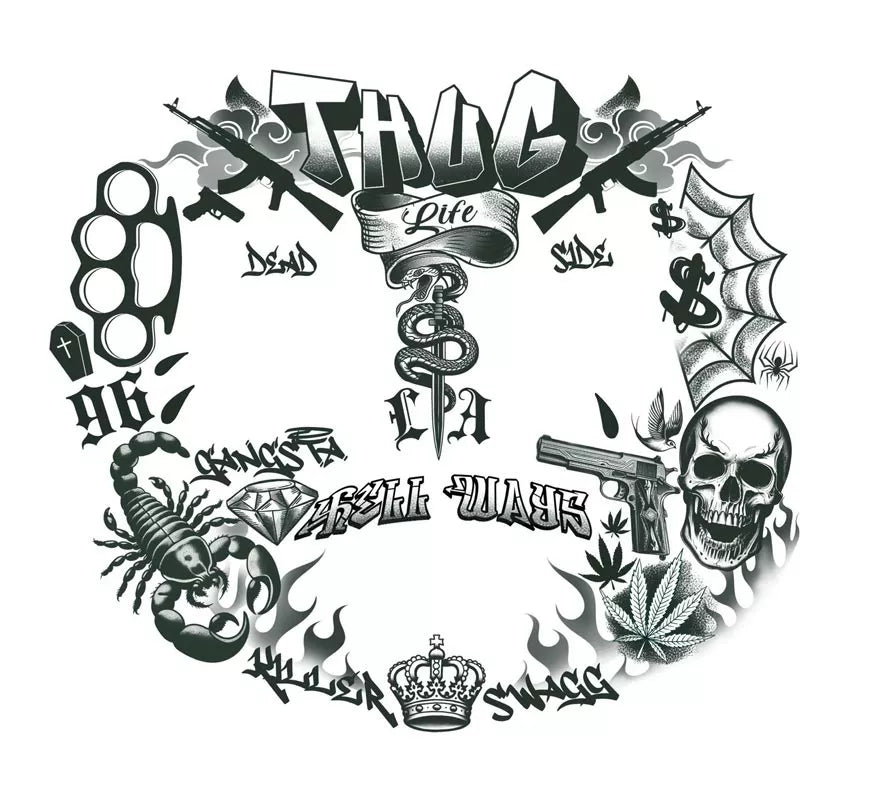 Translation missing: de.Tatuaje de Vida de Matón Facial