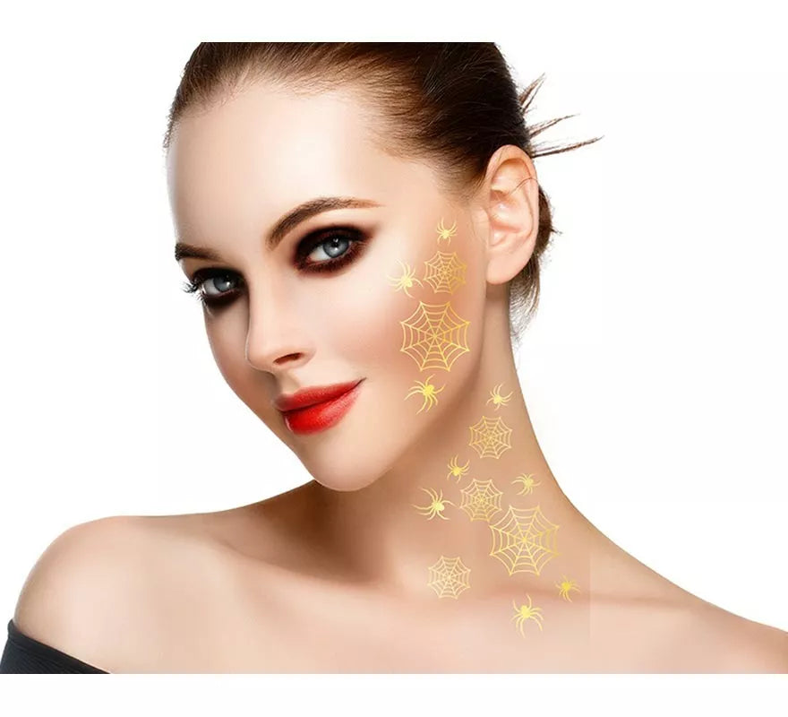 Translation missing: de.Tatuajes de Arañas y Telarañas en oro