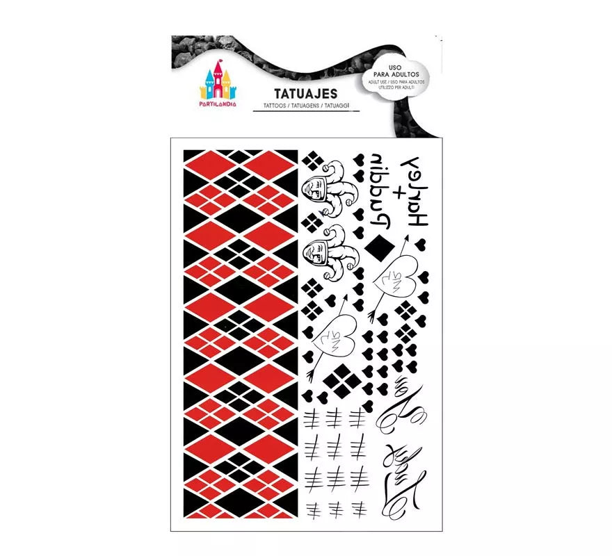 Translation missing: de.Tatuajes de Arlequín rojo y negro