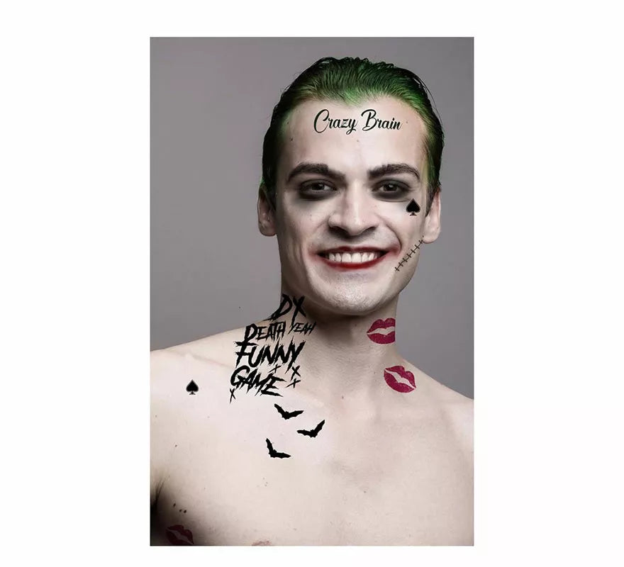 Tatuajes de Mr Smile de 30x14 cm