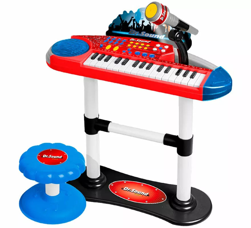 Translation missing: de.Teclado Electrónico con Micrófono, Pie y Banqueta