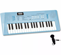 Blaues elektronisches Keyboard mit 37 Tasten und USB-Mikrofon