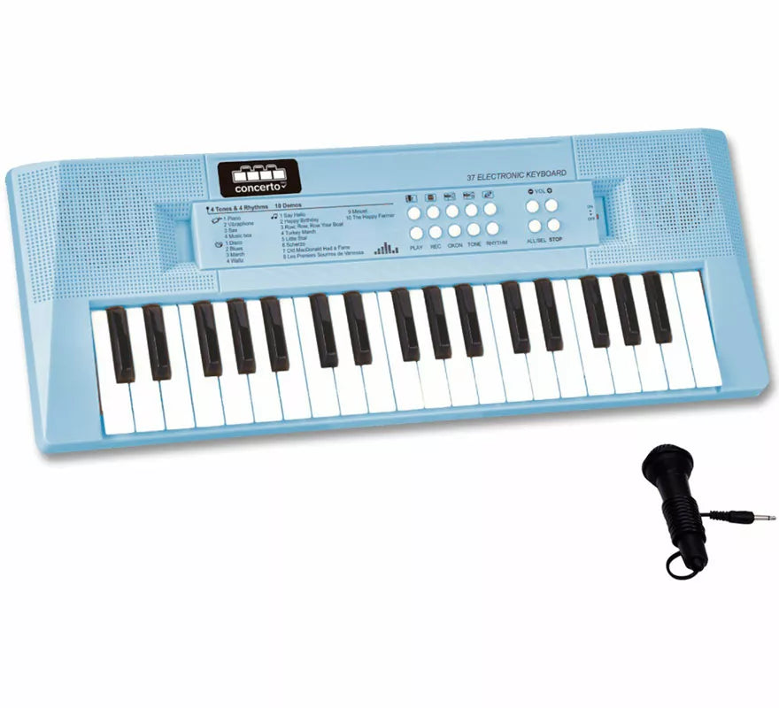 Translation missing: de.Teclado Electrónico de 37 Teclas azul, con Micrófono USB