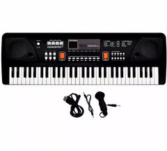 Elektronisches Keyboard mit 61 Tasten und USB-Mikrofon, Schwarz