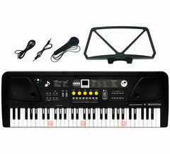 Elektronisches Keyboard mit 61 Tasten, USB-Mikrofon und Lehrerfunktion – Schwarz