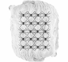 500g weißes Spinnennetz mit 20 Spinnen