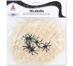 100 g gealtertes weißes Spinnennetz