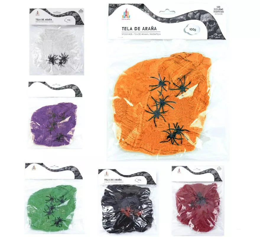 Translation missing: de.Telaraña con arañas de 100 g en varios colores