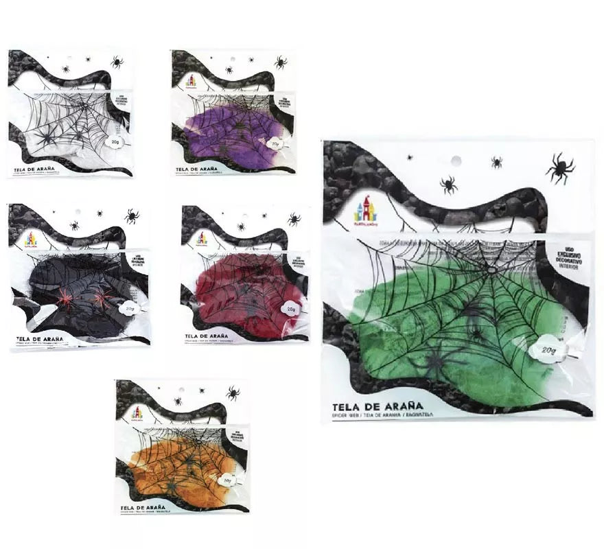 Translation missing: de.Telaraña con arañas de 20 g en varios colores