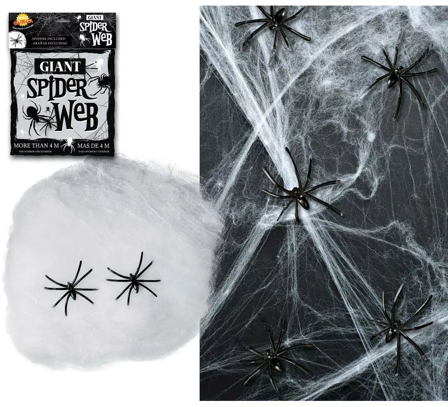 Translation missing: de.Telaraña de 10 gr. con araña para Halloween