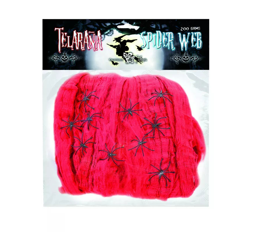 Translation missing: de.Telaraña de 200 gr con 10 Arañas de colores surtidos