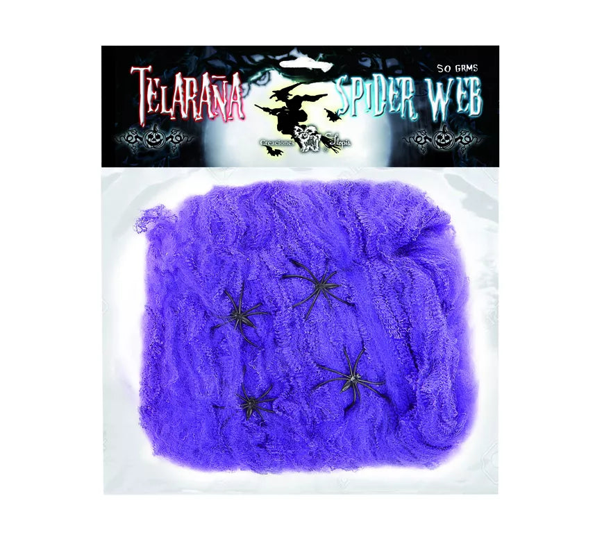 Translation missing: de.Telaraña de 50 gr con 4 Arañas de colores surtidos