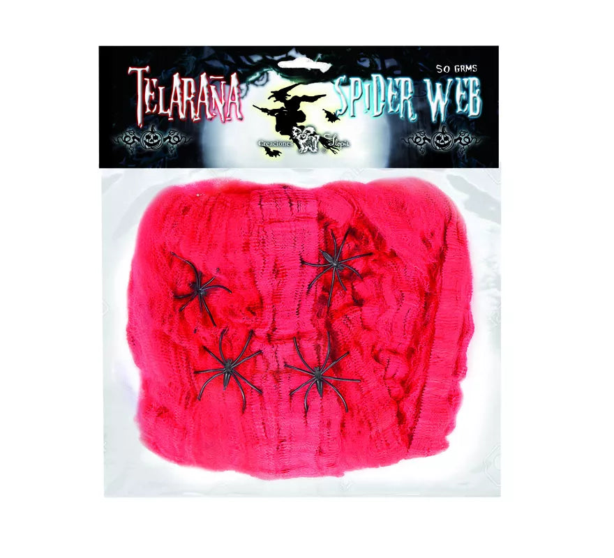 Translation missing: de.Telaraña de 50 gr con 4 Arañas de colores surtidos