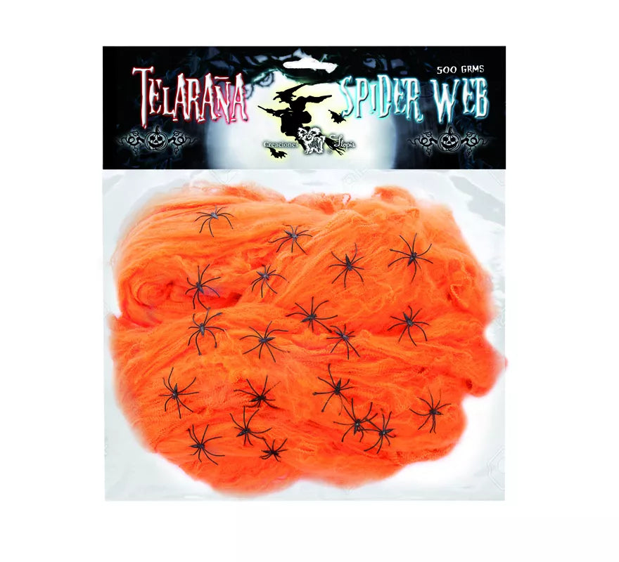 Translation missing: de.Telaraña de 500 gr con 20 Arañas de colores surtidos