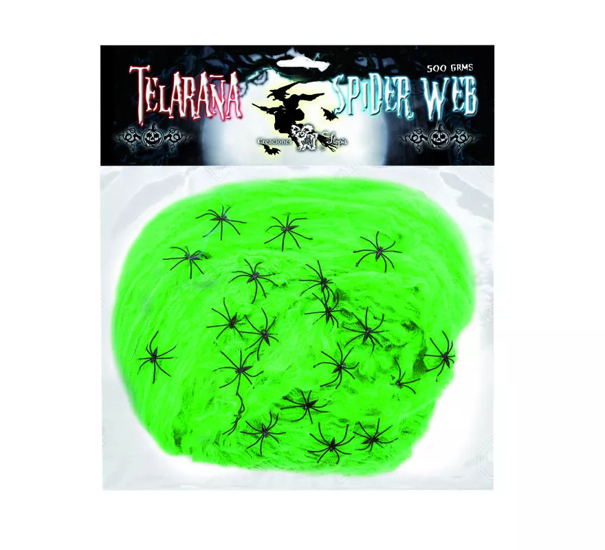 Translation missing: de.Telaraña de 500 gr con 20 Arañas de colores surtidos