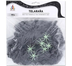 100 g graues Spinnennetz.