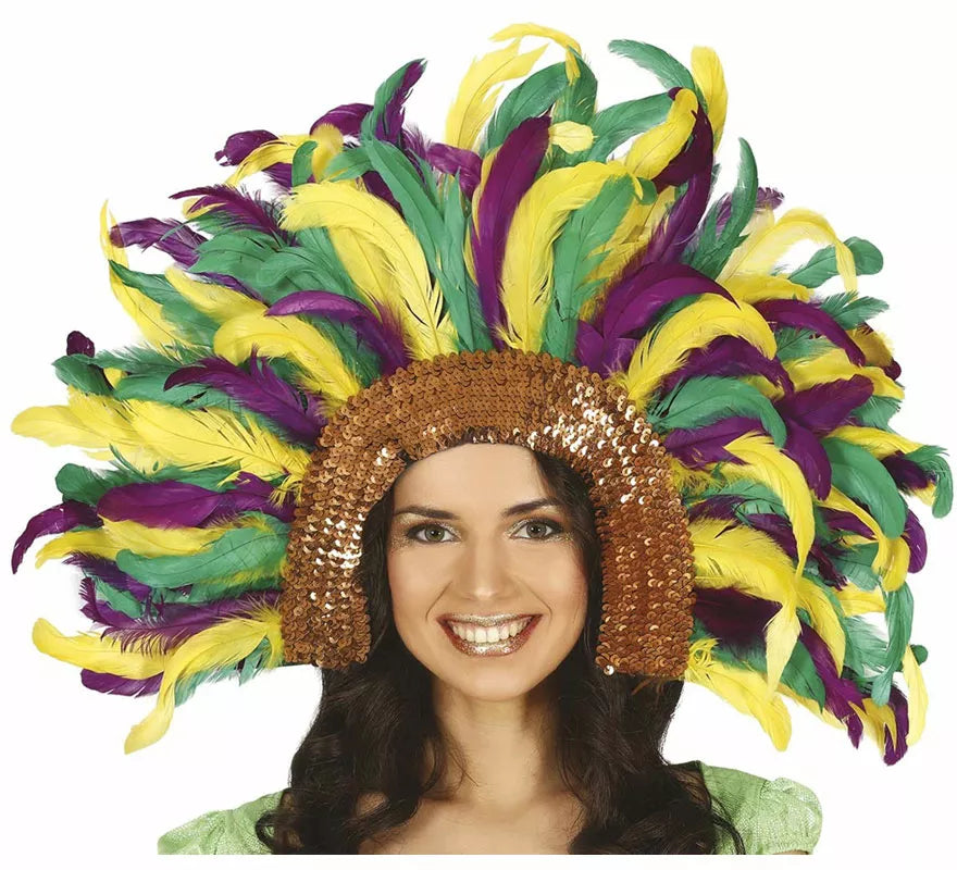 Translation missing: de.Tocado con Plumas Multicolor