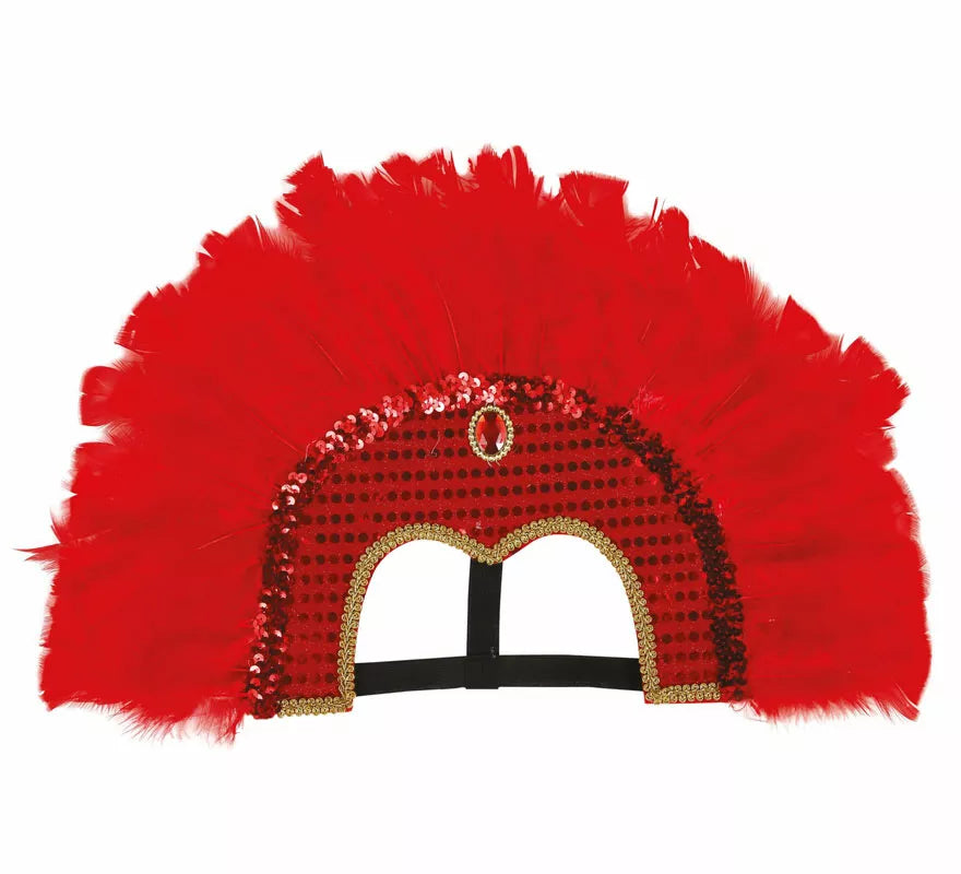 Translation missing: de.Tocado con Plumas Rojo