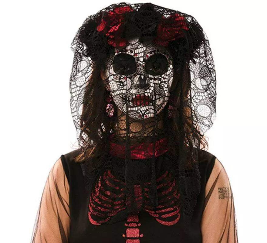 Translation missing: de.Tocado y Velo Negro del Día de los Muertos