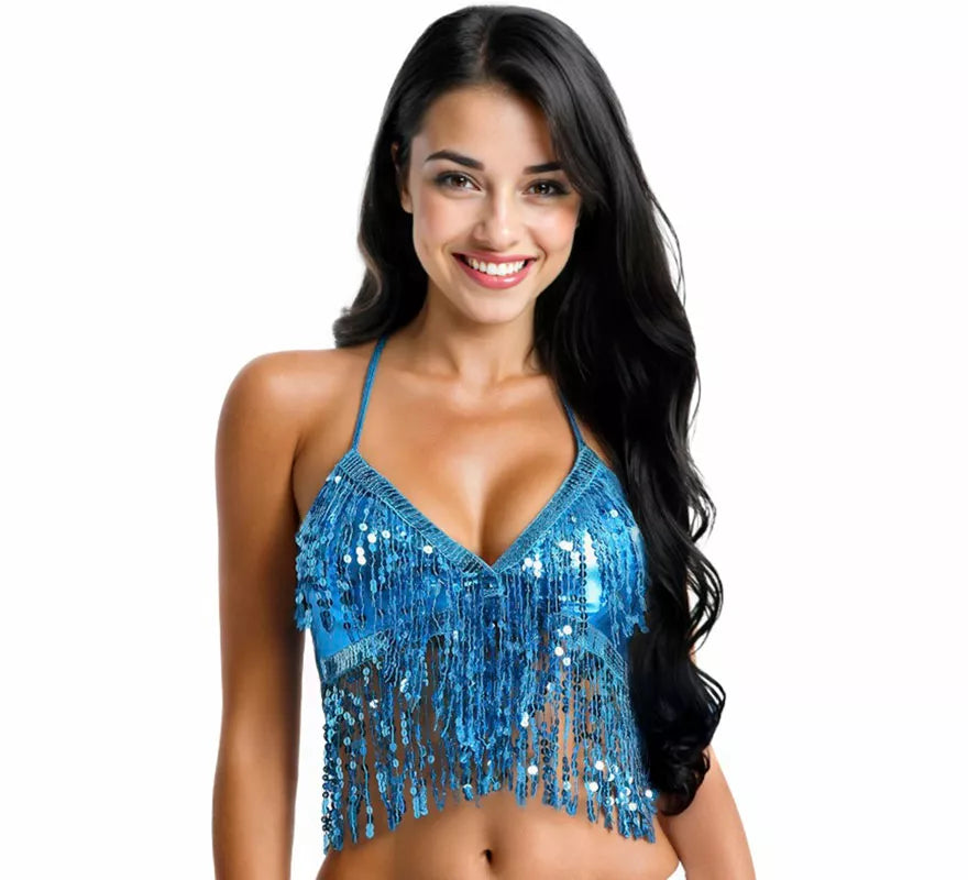 Translation missing: de.Top con Lentejuelas y Flecos en varios colores para mujer