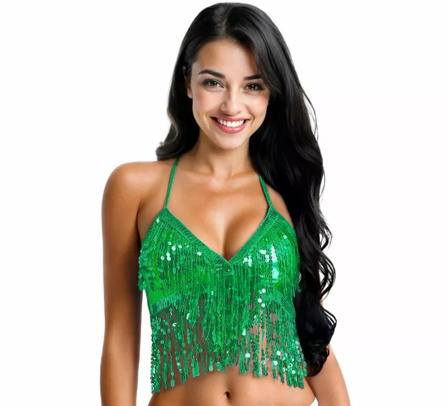 Top con Lentejuelas y Flecos en varios colores para mujer