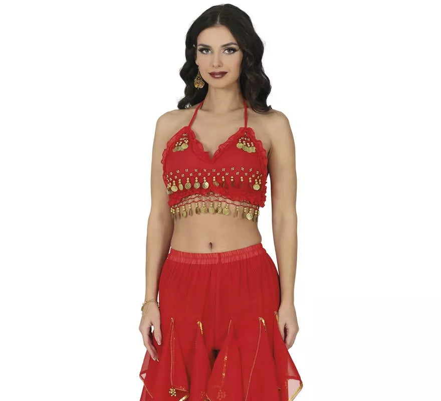 Translation missing: de.Top de Monedas rojo para mujer