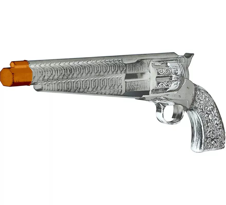 Translation missing: de.Trabuco de Pistolero plateado de 30 cm de Plástico