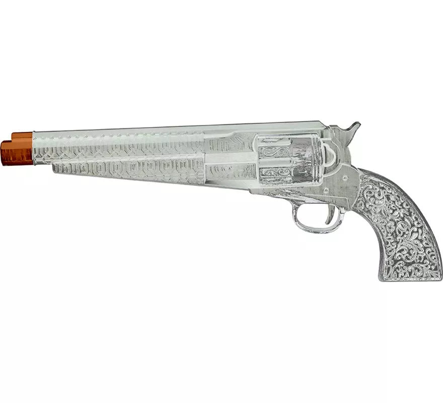 Translation missing: de.Trabuco de Pistolero plateado de 30 cm de Plástico