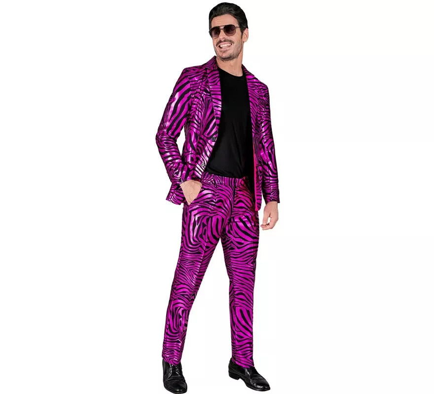 Translation missing: de.Traje Divertido de Fiesta animal print púrpura para hombre