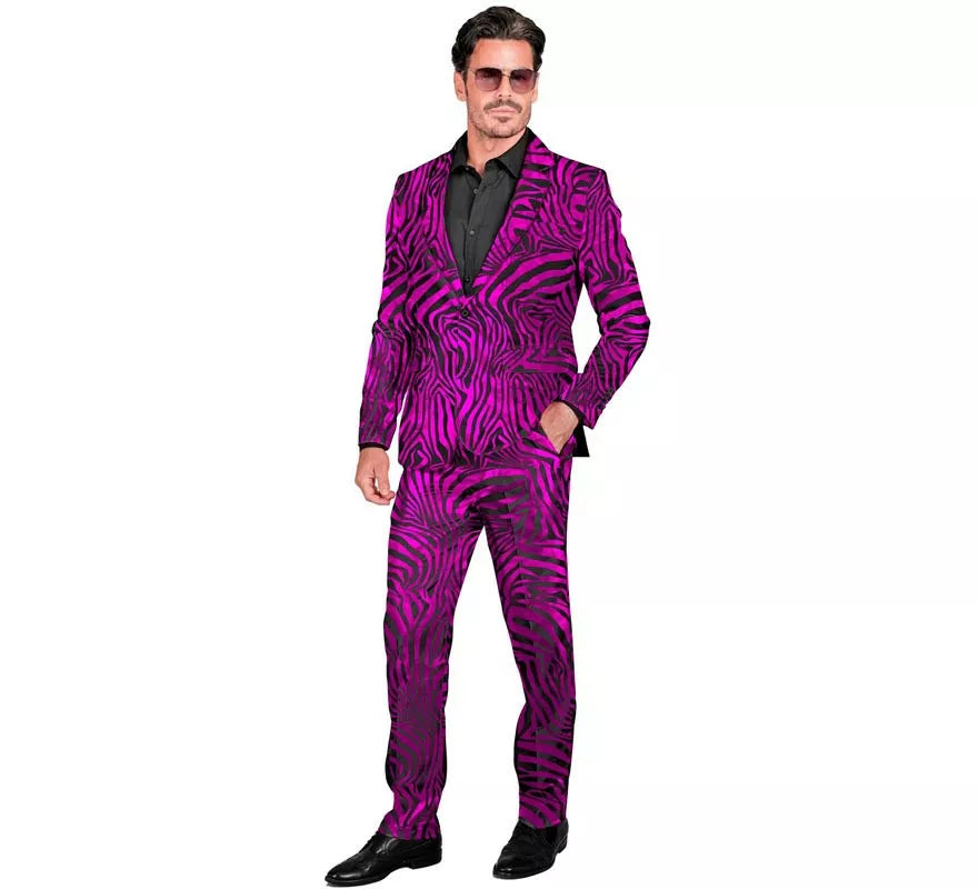 Translation missing: de.Traje Divertido de Fiesta animal print púrpura para hombre
