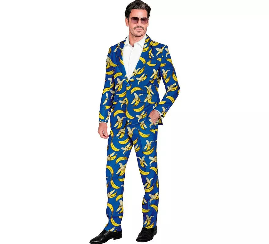 Translation missing: de.Traje Divertido de Fiesta azul Banana para hombre