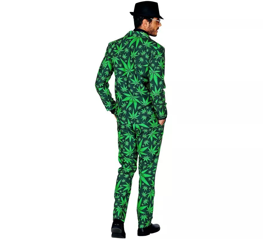 Translation missing: de.Traje Divertido de Marihuana verde para hombre