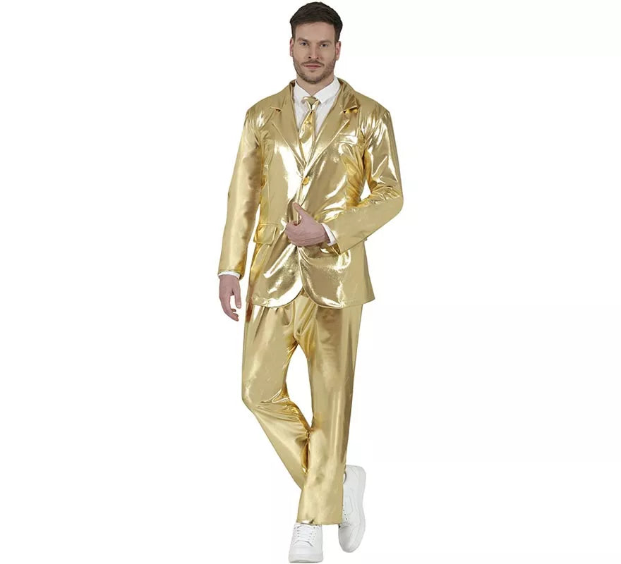 Translation missing: de.Traje Divertido dorado para hombre