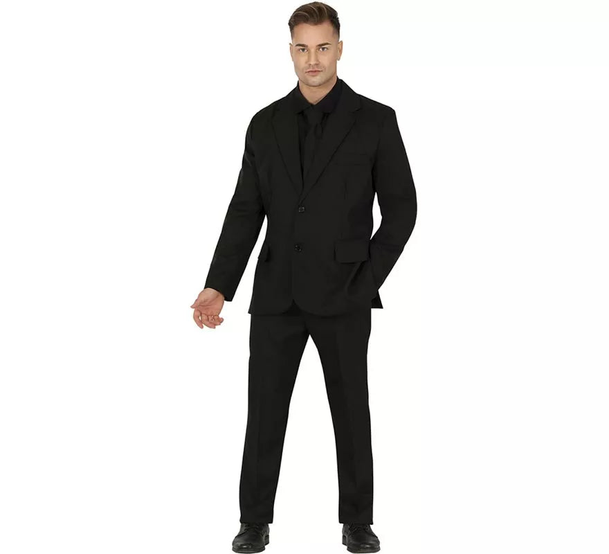 Translation missing: de.Traje Divertido negro mate para hombre