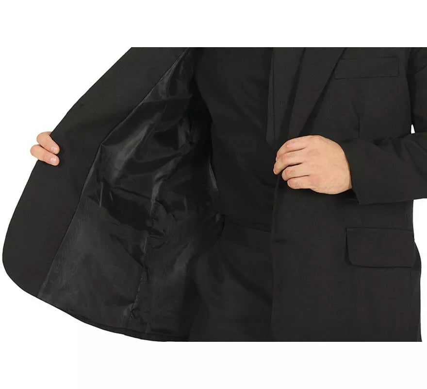 Translation missing: de.Traje Divertido negro mate para hombre