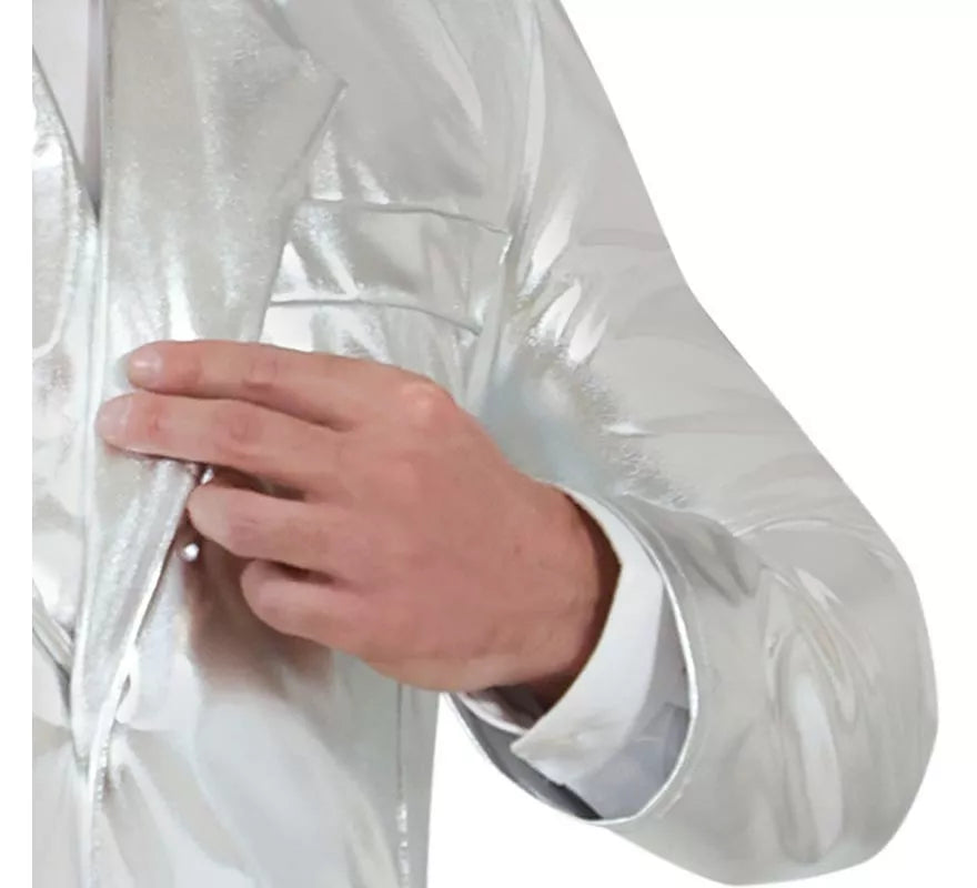 Translation missing: de.Traje Divertido plateado para hombre