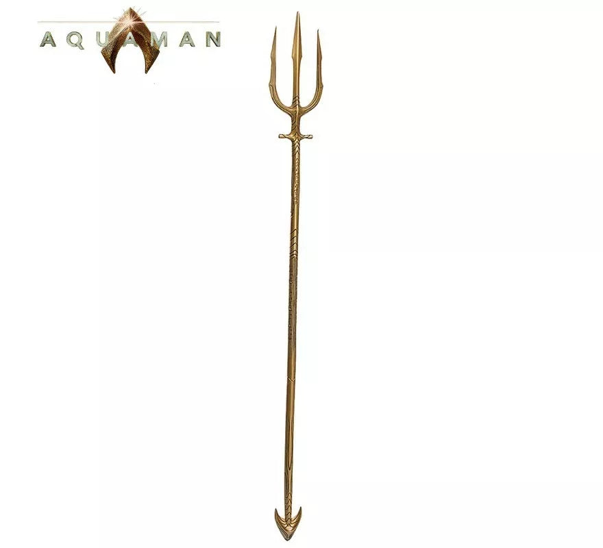 Translation missing: de.Tridente de Aquaman Dorado desmontable de 120 cm