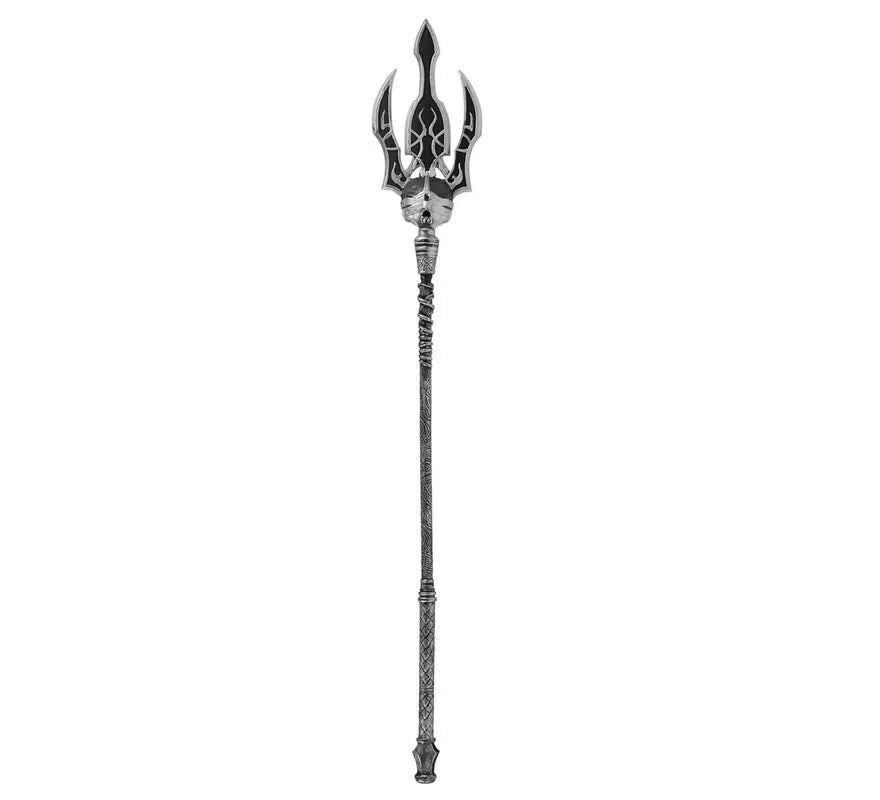 Translation missing: de.Tridente de Demonio gris tres puntas de juguete de 122 cm