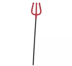 Roter Dreizack mit 80 cm Glitzer